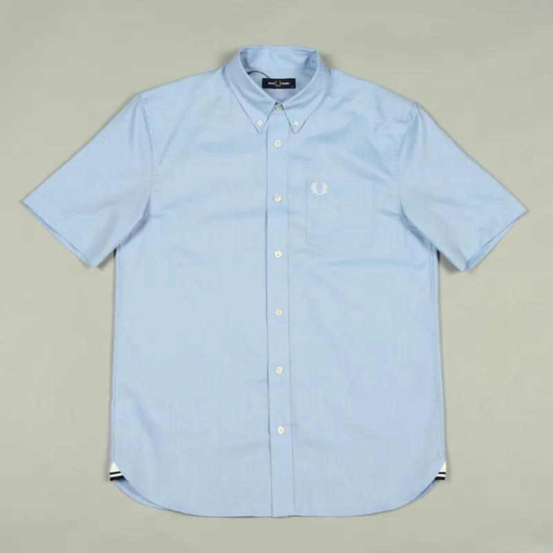 Fred Perry SS Oxford Shirt - Light Smoke